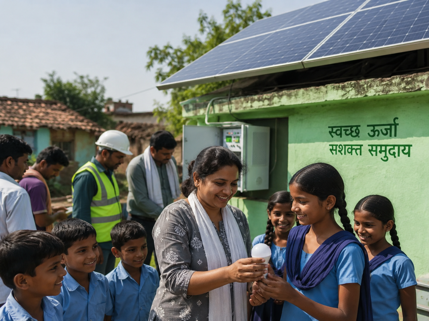 Community electrification project powered by second-life ReStore batteries